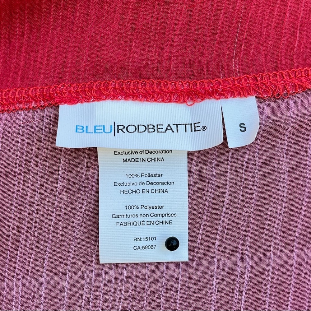 NWOT Bleu Rod Beattie straight hem long sarong with ruffle sides - size S - Picture 5 of 5